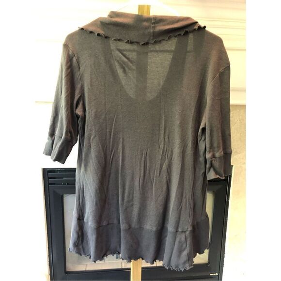 Express Sexy Basic Women’s Gray 2 Piece Sequin Twin set Tank With 1/4 Sleeve Sha - Picture 2 of 10